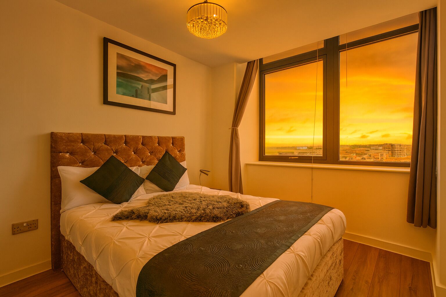 Executive-lejlighed | 2 soveværelser, egyptiske bomuldslagner, premium-sengetøj