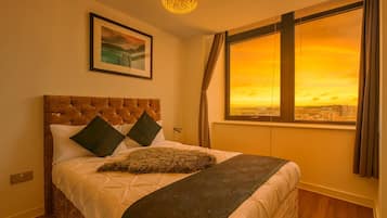 Executive-lejlighed | 2 soveværelser, egyptiske bomuldslagner, premium-sengetøj