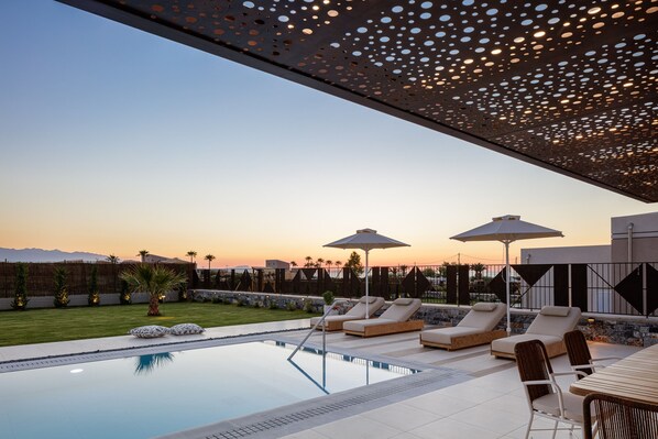 A heated pool