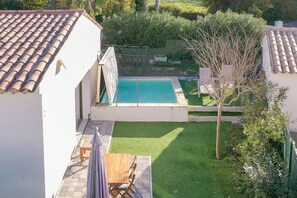 Piscine extérieure, piscine chauffée
