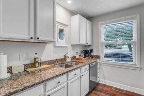 Fridge, microwave, oven, stovetop - Modern 2 BR Condo - 2 block from San Marco (Jacksonville)