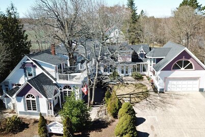 Victorian Room | Patio • Walk Downtown Wolfville • Near Acadia University