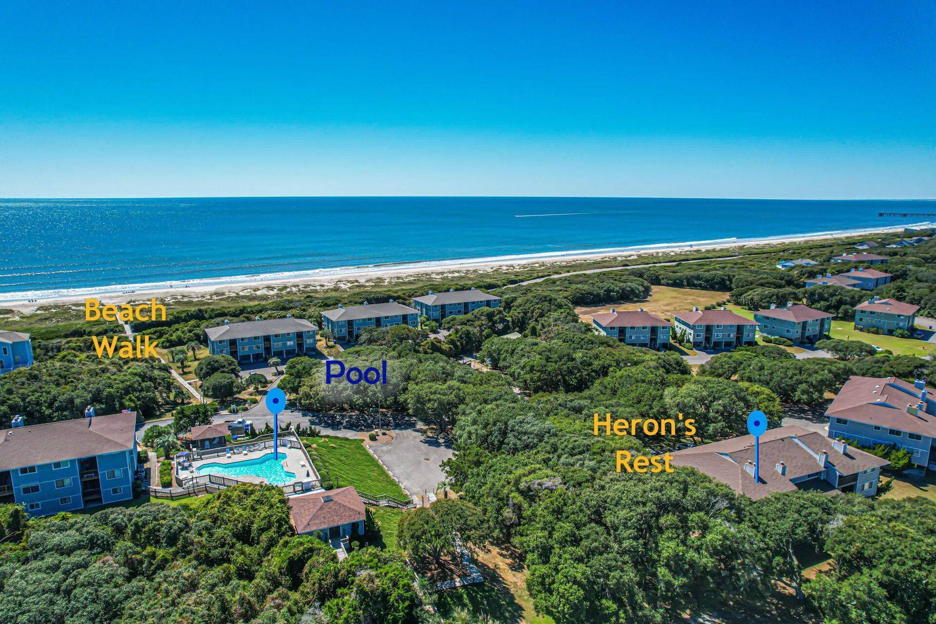 Pool Access, Steps From Beach - On Oak Island Golf Course, Heron's Rest