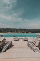 Indoor pool, seasonal outdoor pool, sun loungers