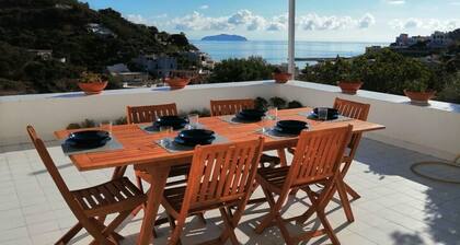 Villa with garden and 2 private terraces in the center of Ponza.