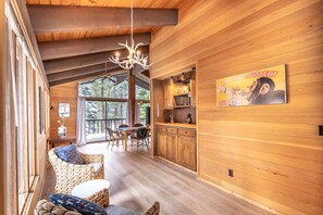 TV, fireplace, DVD player