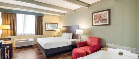 In-room safe, desk, laptop workspace, iron/ironing board