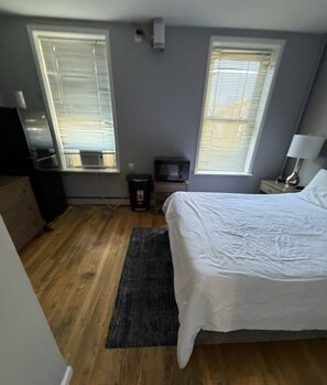 Desk, iron/ironing board, travel crib, free WiFi