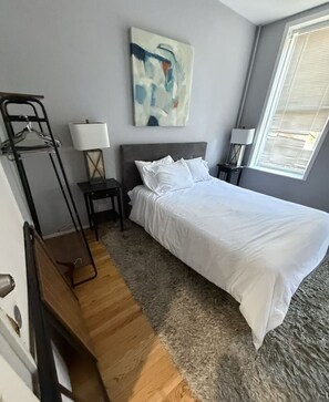 2 bedrooms, desk, iron/ironing board, travel cot