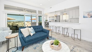 Living area - BRAND NEW LOWER UNIT ON BEACH W/ PATIO & FIREPIT (Newport Beach)