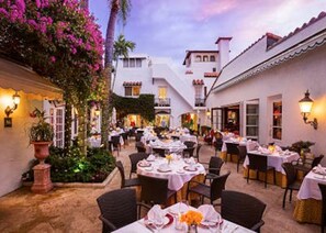 Outdoor banquet area