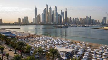 Private beach, white sand, beach cabanas, sun-loungers