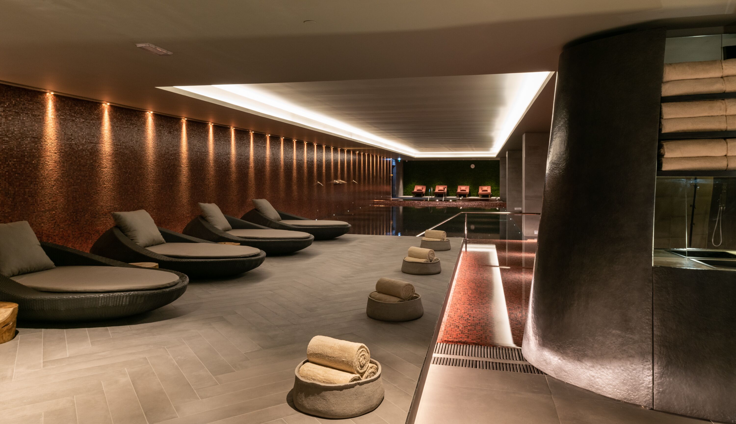 sauna, steam room, body scrubs, facials, manicures and pedicures