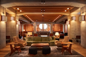 Reception area at Ace Hotel Brooklyn