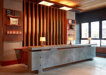 Reception area at Ace Hotel Brooklyn