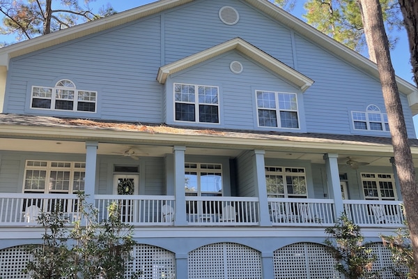 Front of the villa - ours is the unit on the left. Each townhouse has 2 villas.