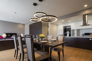 Executive Apartment | Private kitchen | Fridge, microwave, stovetop, electric kettle - Roygent Parks Hai Phong (Hai Phong)