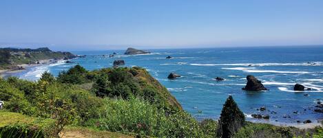 Am Strand, Liegestühle, Strandtücher
