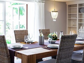 Dining - Vacation home REETselig with pool, sauna, garden, fireplace OFC 12 - Holiday home (Klein Barkau)