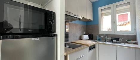KĂŒhlschrank, Mikrowelle, Herdplatte, GeschirrspĂŒler