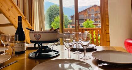 Dúplex acogedor cerca del telecabina y del centro de Samoëns