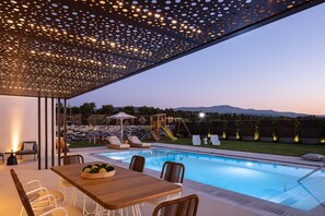 A heated pool