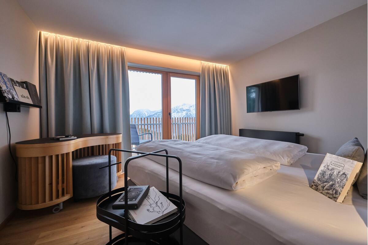 Chambre Double Panoramique, non-fumeur, vue montagne (Gletscherzimmer) | Vue de la chambre
