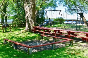 Enjoy dining and socializing at this scenic park with picnic tables and a nearby playground.