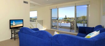 Overlooking pristine waters of Fingal Bay Beach