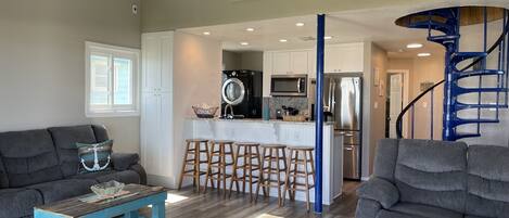 LCD TV, video games, stereo