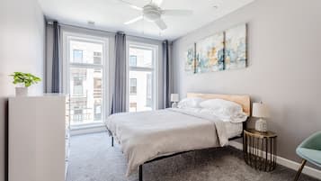 1 bedroom, memory foam beds, iron/ironing board, free WiFi