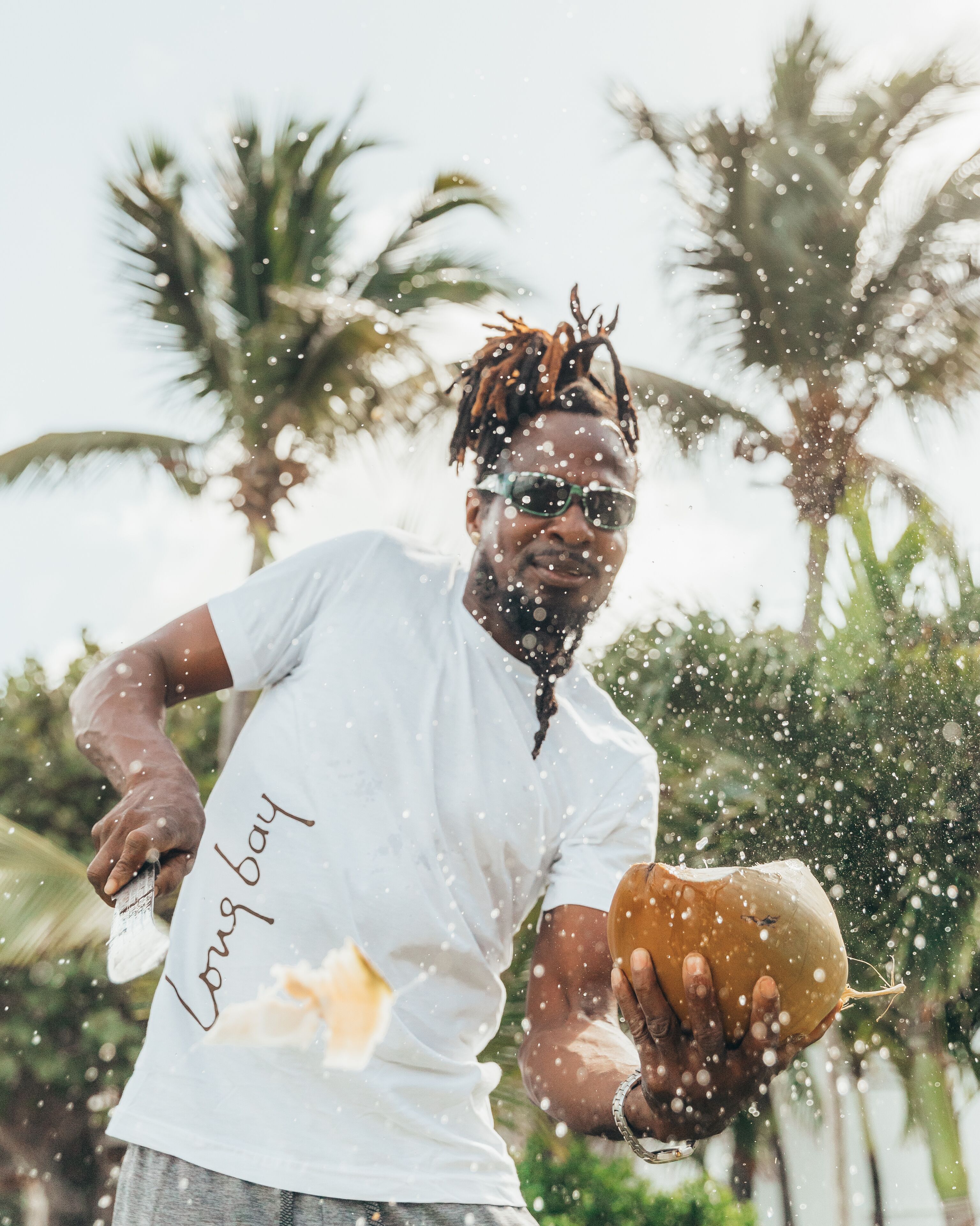 private beach, white sand, free beach cabanas, sun-loungers