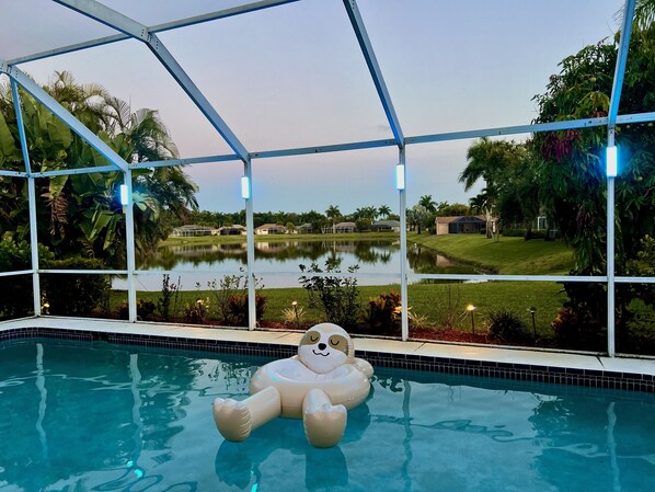 Outdoor pool, a heated pool