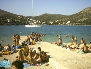 Vlak bij het strand