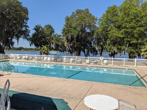 Outdoor pool, a heated pool