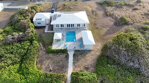 Exterior - Wave Away!! A Gorgeous Beachfront home with private pool!! (Christiansted)