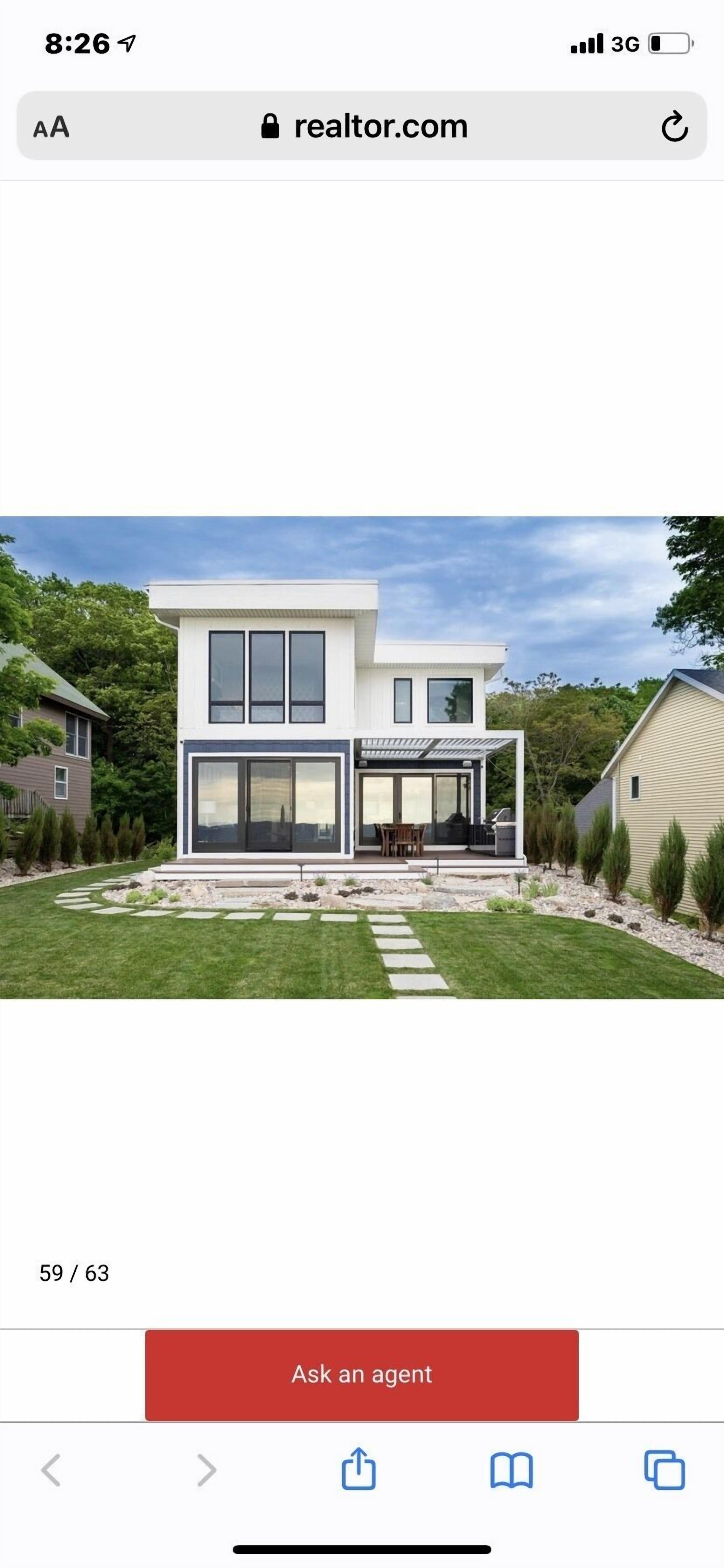 Lake Michigan home with beautiful  beach frontage accessible from back yard. 