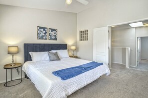 2 bedrooms, iron/ironing board, WiFi, bed sheets