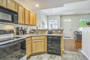 Fridge, microwave, dishwasher, ice maker