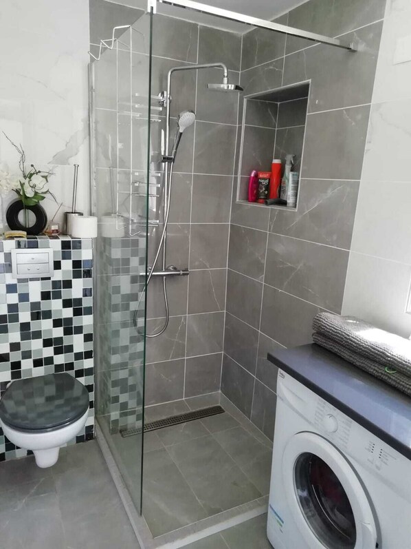 Hair dryer, toilet paper