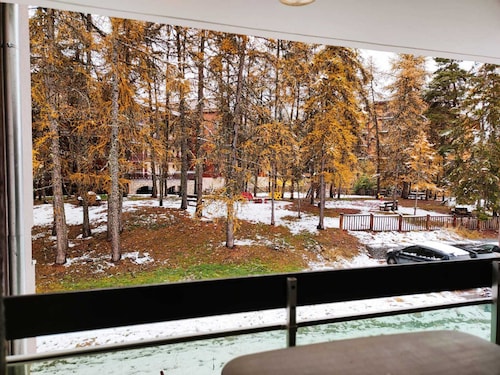 Studio au pied des pistes pour 4 personnes avec grand balcon