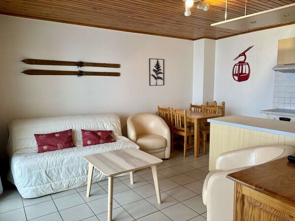 TV - Cozy 2-Room Apartment for 4 with Balcony, Near Ski Lifts - Vieil Alpe (Huez)