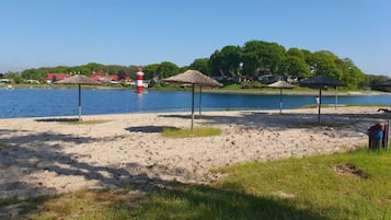 Beach nearby, sun-loungers