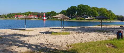 Beach nearby, sun-loungers