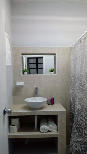 Shower, toilet paper