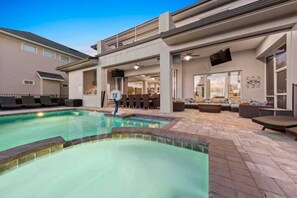 Outdoor pool, a heated pool