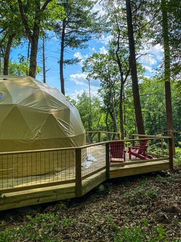 Cozy, Seasonal Geo-Dome with Heat/AC on Private Hiking paradise in Gunks.