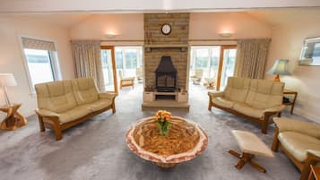 TV, fireplace, DVD player