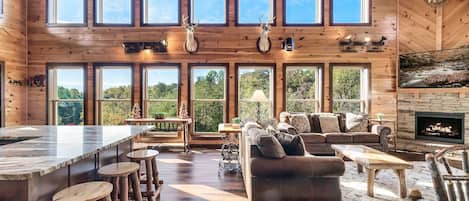 Smart TV, chimenea y videojuegos