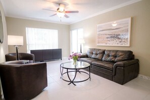 TV connectée, lecteur de DVD, livres, vidéothèque